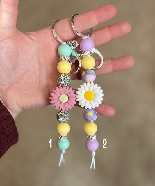 Spring Floral Keychains