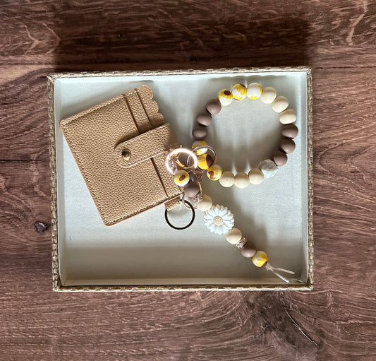 Sunflower Wallet & Keyring Set