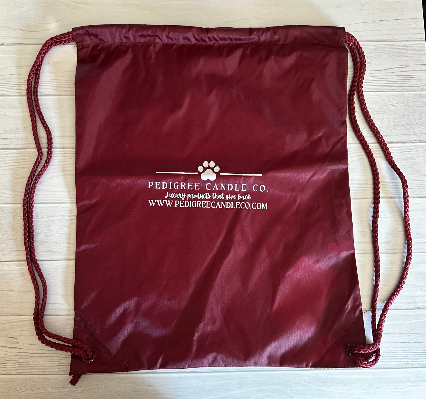 PCC Maroon Drawstring Bag