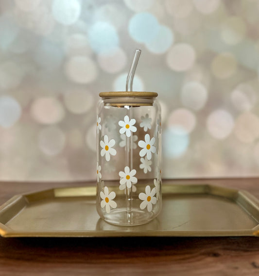 Daisy Glass Tumbler