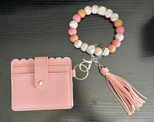 Aztec Pink Wallet & Keyring Set